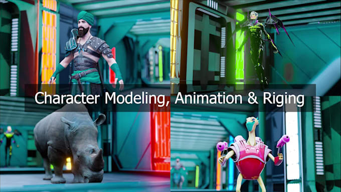 create 3d characters models for you