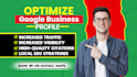 optimize google my business profile for local SEO, gmb ranking, 3 map pack, gbp