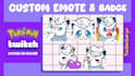 create custom cute pokemon twitch discord emote or sub badge