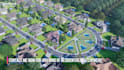 render animate masterplan, 3d site urban plan subdivision, residential community