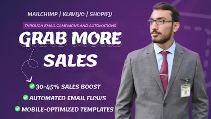 audit, setup, manage ecommerce email marketing flows in klaviyo, email templates
