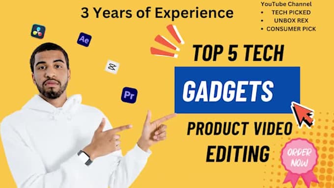 make the top 5 tech gadgets product videos fast
