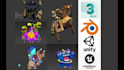 do 3d rigging and manual  animation for unity or unreal in blender or 3ds max