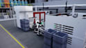do 3d industrial animation factory process robotic industrial equipment workflow