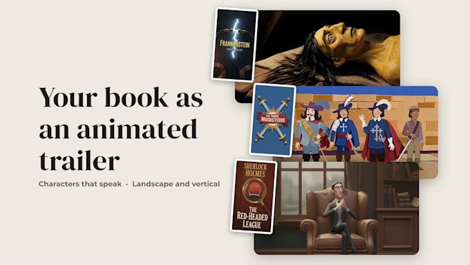 make animated book trailer where your characters speak