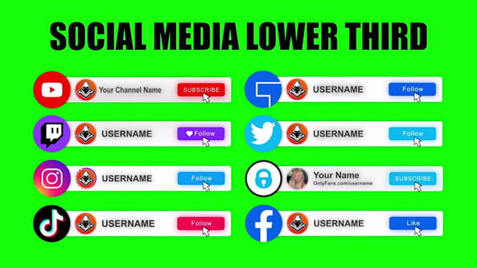 create social media lower third animation