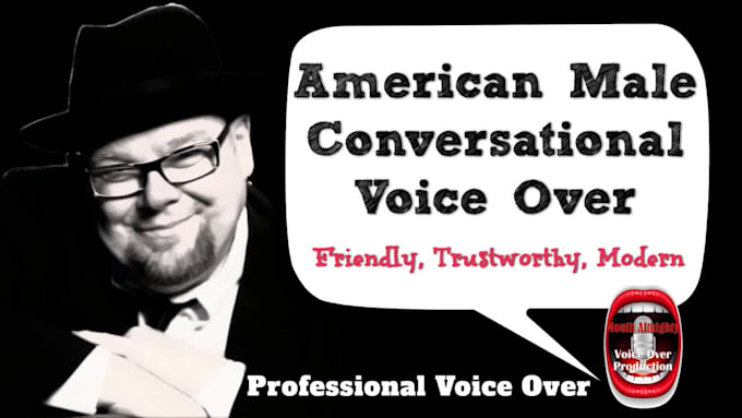 record a professional american male voice over