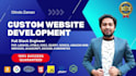 be full stack web developer, website developer, custom website development