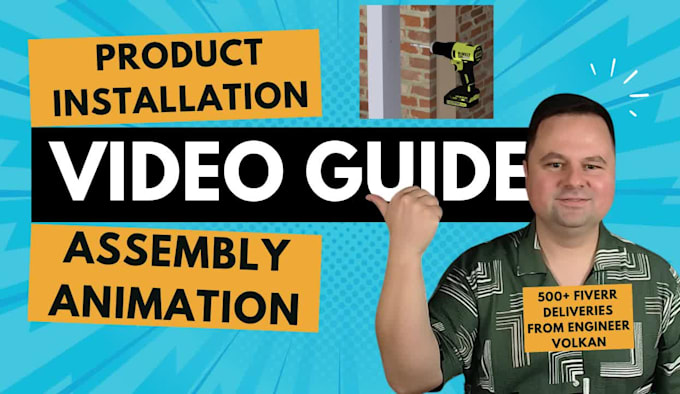 do product installation, assembly animation, 3d video manual