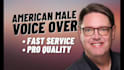 record an american male voice over in english