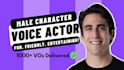 be your voice actor for video game and animation characters in english