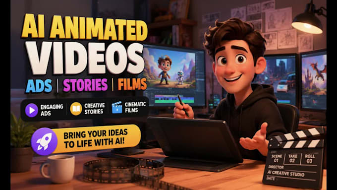 create ai animated videos, ai stories, ai film and ai animated ads for brands