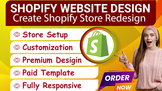 design or redesign shopify store or shopify website