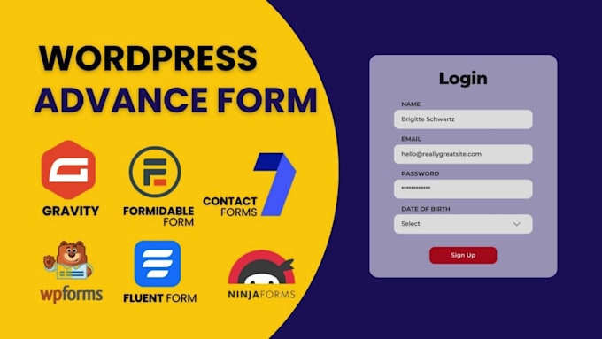 create and fix contact form 7, gravity forms, etc for wordpress sites
