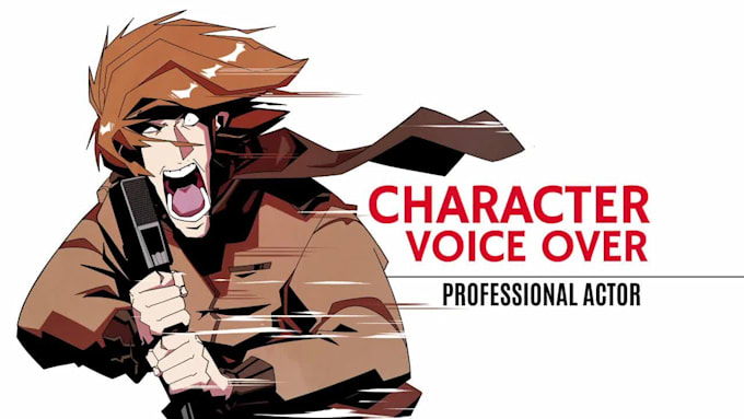 voice over a male character for anime, animation and video games