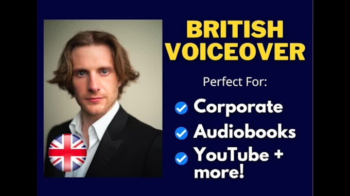 record a professional, british male voice over in english