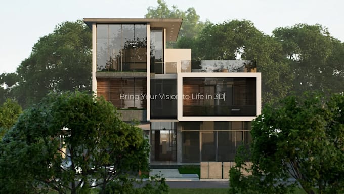 do 3d architectural rendering for interior, exterior and landscape