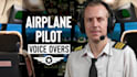 record an airplane pilot voice over for you