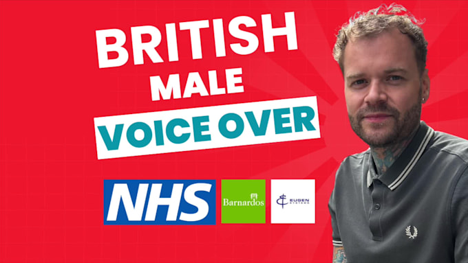 record a professional british male voice over