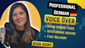 record a female german podcast intro and outro in 24 hours