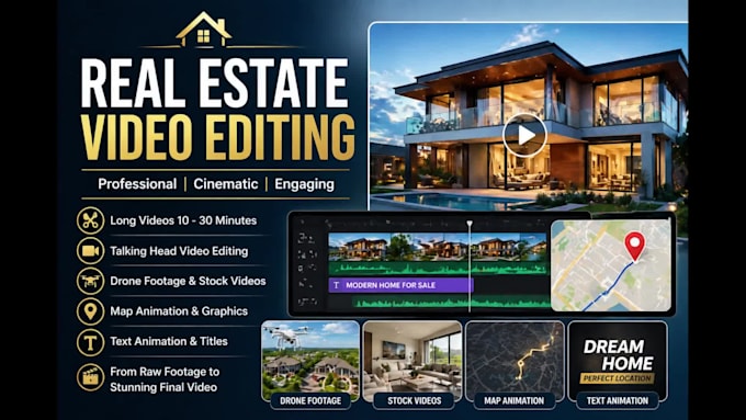 do real estate property video editing
