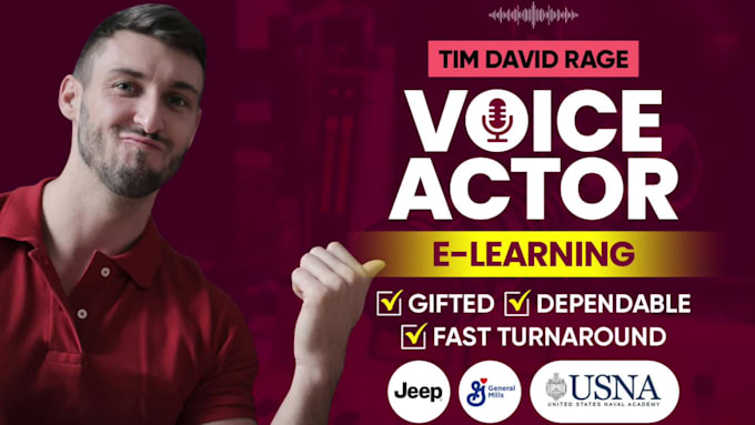 record a professional american male elearning voice over