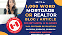 write your mortgage or real estate blog or article up to 1,000 words