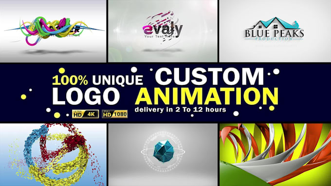 create a custom logo animation or youtube intro video