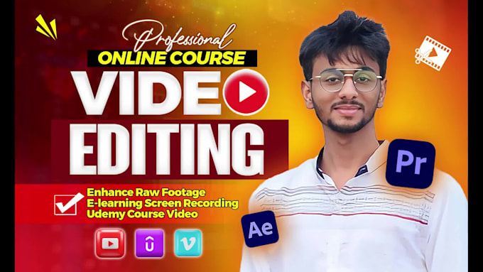 do video editing for online course training video educational course content
