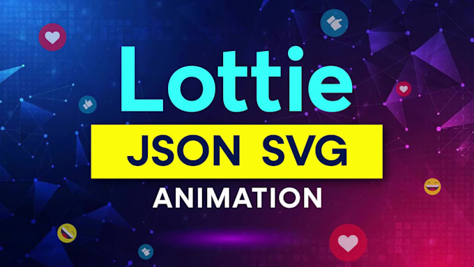 create lottie json svg animation for website app