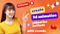 create unique youtube subscribe buttons animation