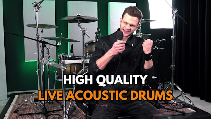 record live acoustic drums as your studio session drummer