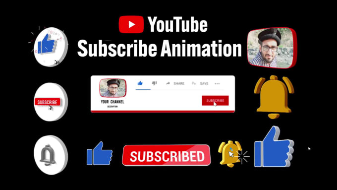 Create the awesome 3d youtube subscribe animation by Faisal70 | Fiverr