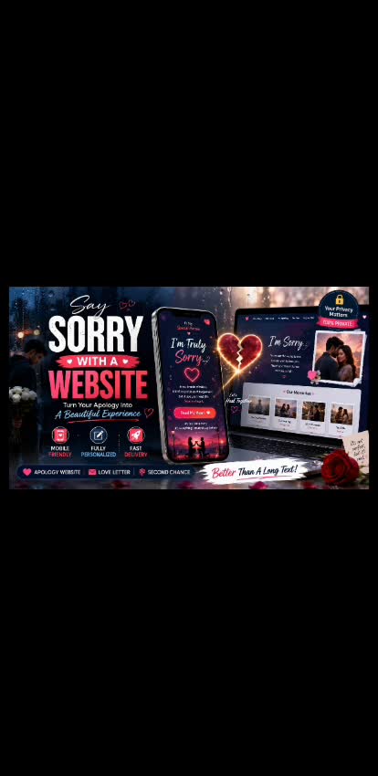 create an emotional sorry landing page website fast
