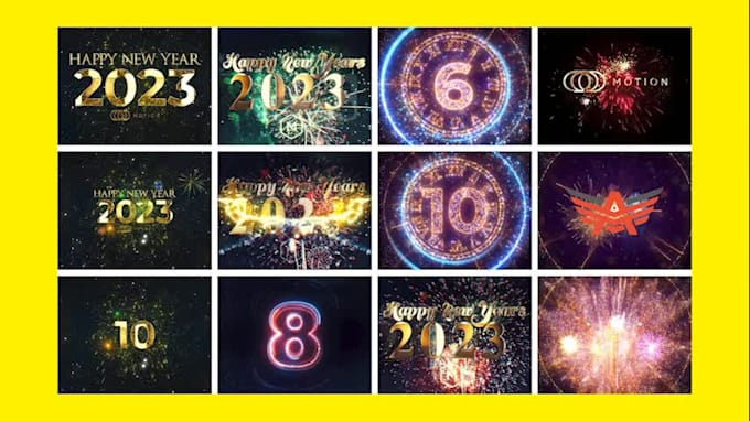 create new year countdown logo opener and christmas wishes