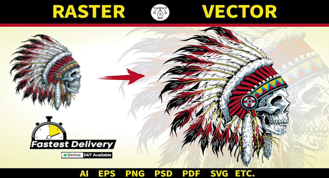 vector tracing, vectorize image or redraw logo