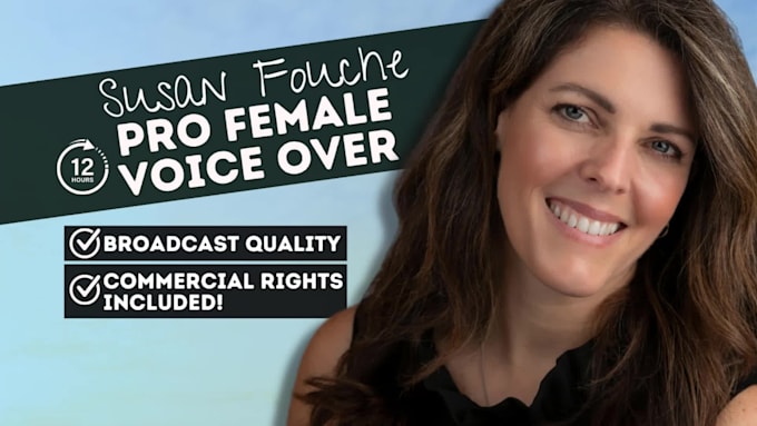 do realistic believable american female commercial voiceover advertisement ad