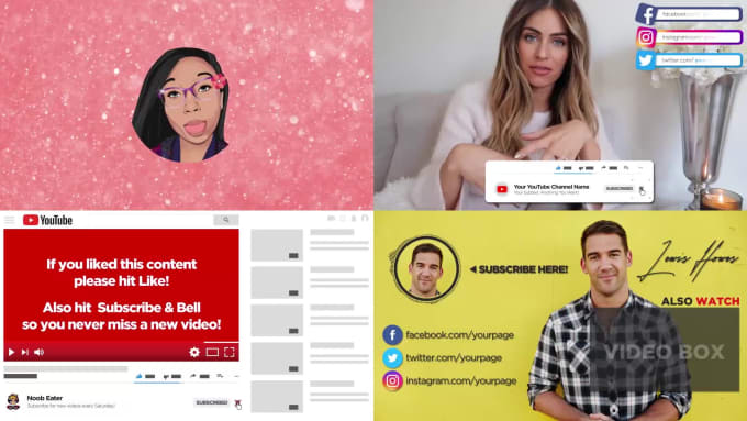 Hire a freelancer to make top quality youtube intro, opener and end screen videos