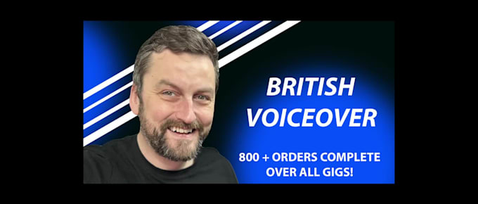 record a british male voice over in english