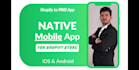 convert shopify store into ios and android app, mobile app development, flutter