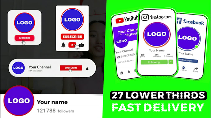 Make youtube subscribe animation, 3d phone, lower thirds by Ns_online ...