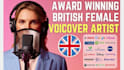 record and edit a professional, british female voice over