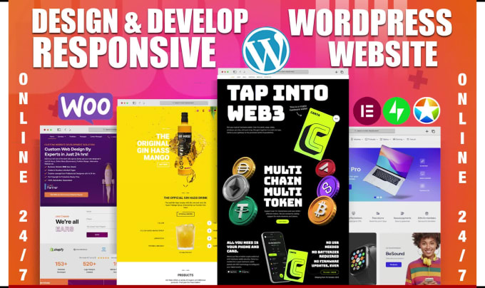 Create And Redesign Wordpress Website To Develop A Responsive Layout By ...