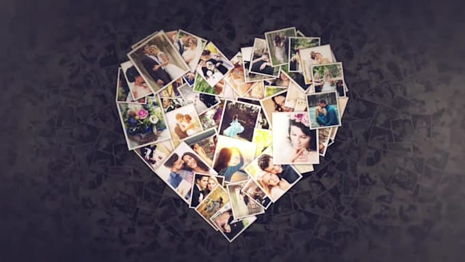 create wedding or love photo slideshow video