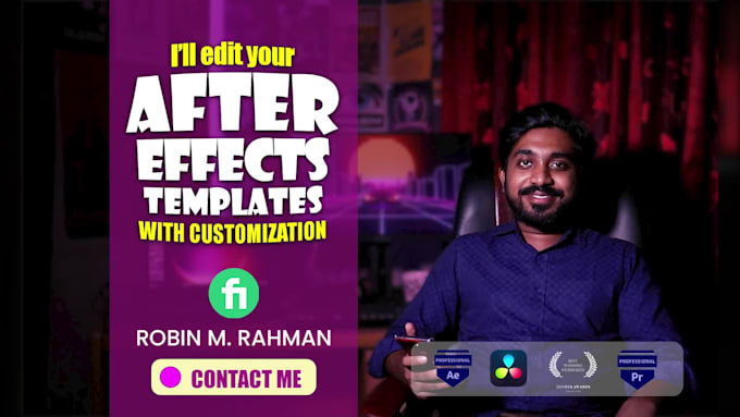 edit after effects template in 4 hours or make custom animation