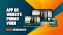 make unique app or website promo and presentation video
