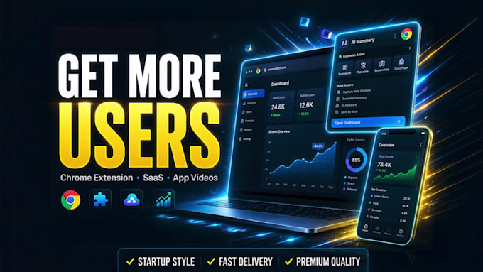 create engaging chrome extension promotional video, website video and app promo