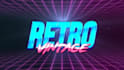 make retro vintage vhs 80 style text title trailer animation