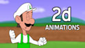 make a 2d cartoon animation video and animated gifs