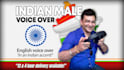 do a male english voice over in an indian accent